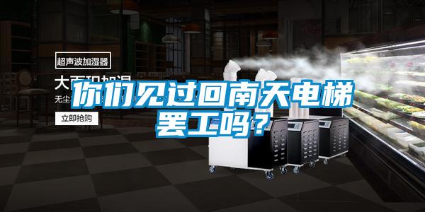 你們見過回南天電梯罷工嗎?