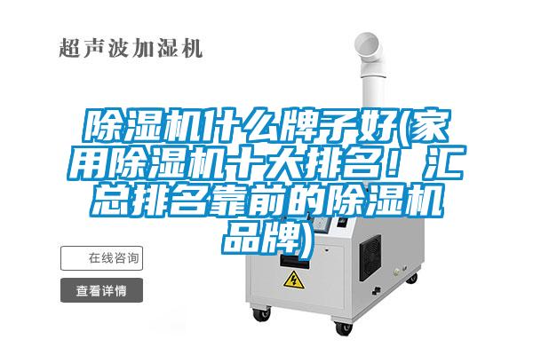 除濕機什么牌子好(家用除濕機十大排名！匯總排名靠前的除濕機品牌)