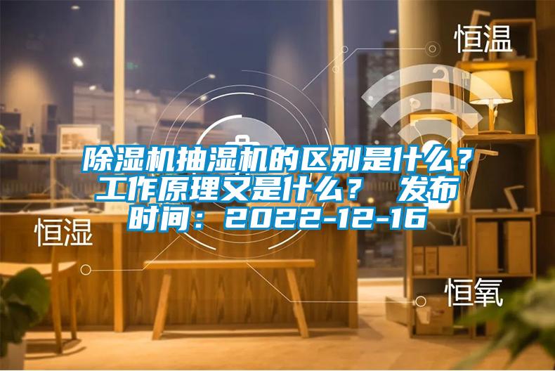 除濕機抽濕機的區別是什么？工作原理又是什么？ 發布時間：2022-12-16