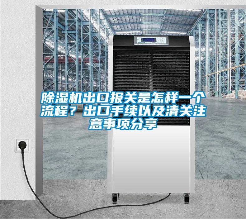 除濕機出口報關(guān)是怎樣一個流程?出口手續(xù)以及清關(guān)注意事項分享