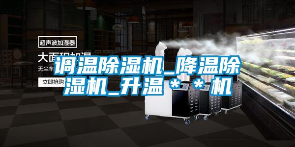 調(diào)溫除濕機_降溫除濕機_升溫**機