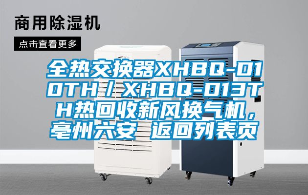 全熱交換器XHBQ-D10TH/XHBQ-D13TH熱回收新風(fēng)換氣機(jī),亳州六安 返回列表頁